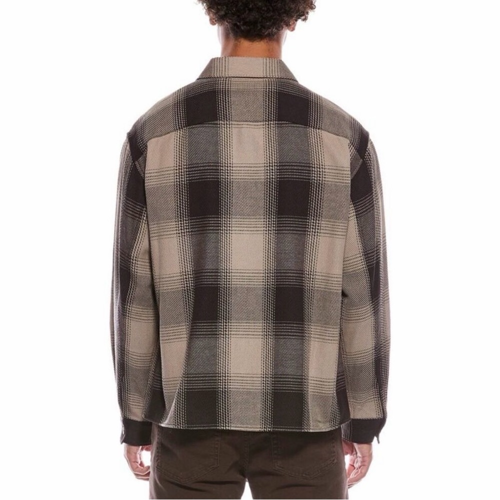Frame Denim Men’s Chunky Plaid Shirt / Shacket Brown Medium EUC - Picture 2 of 13